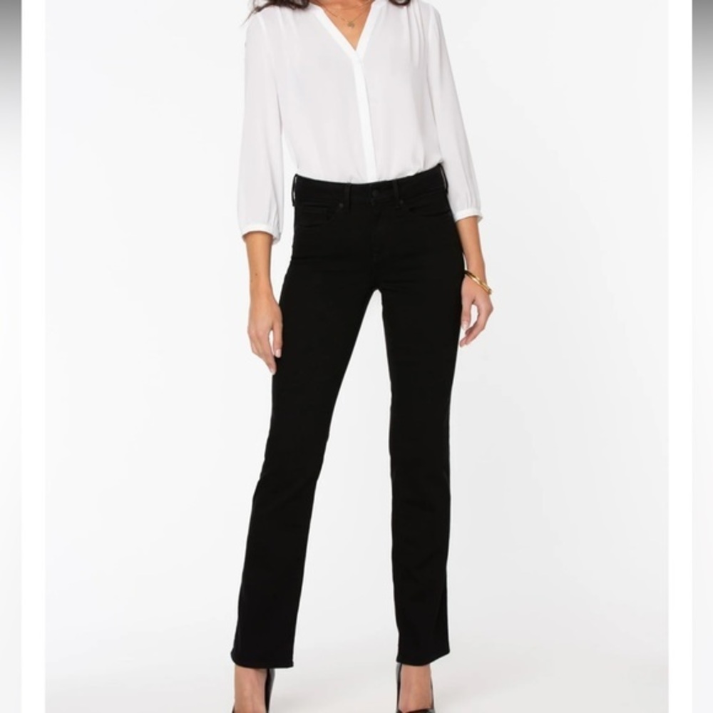 NYDJ Black Straight Leg Pants